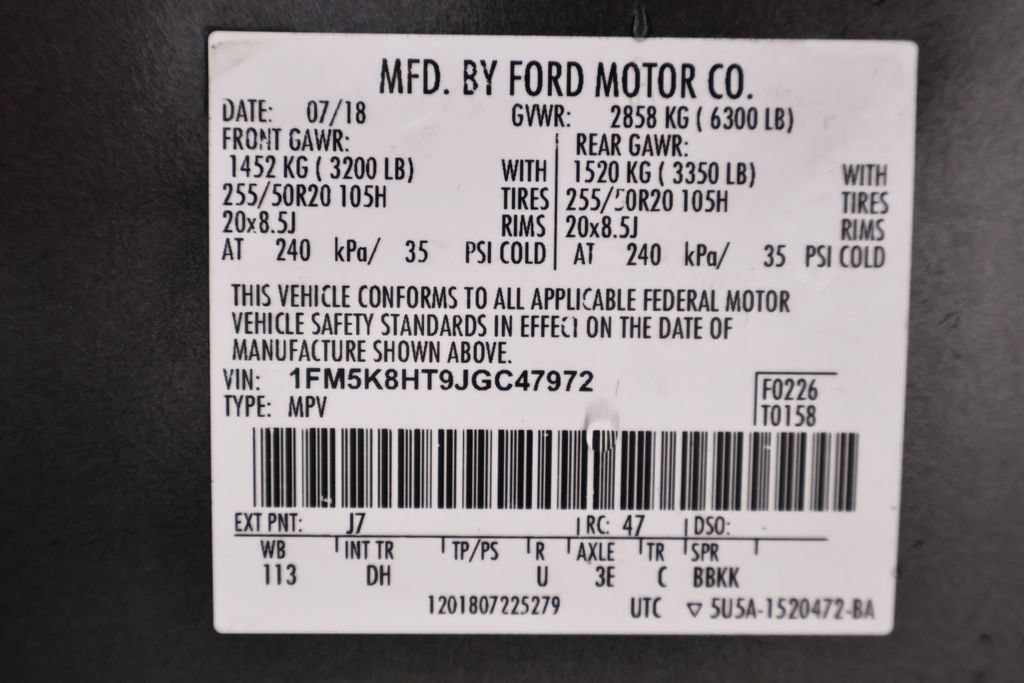 Certified 2018 Ford Explorer Platinum AWD/4WD image 55