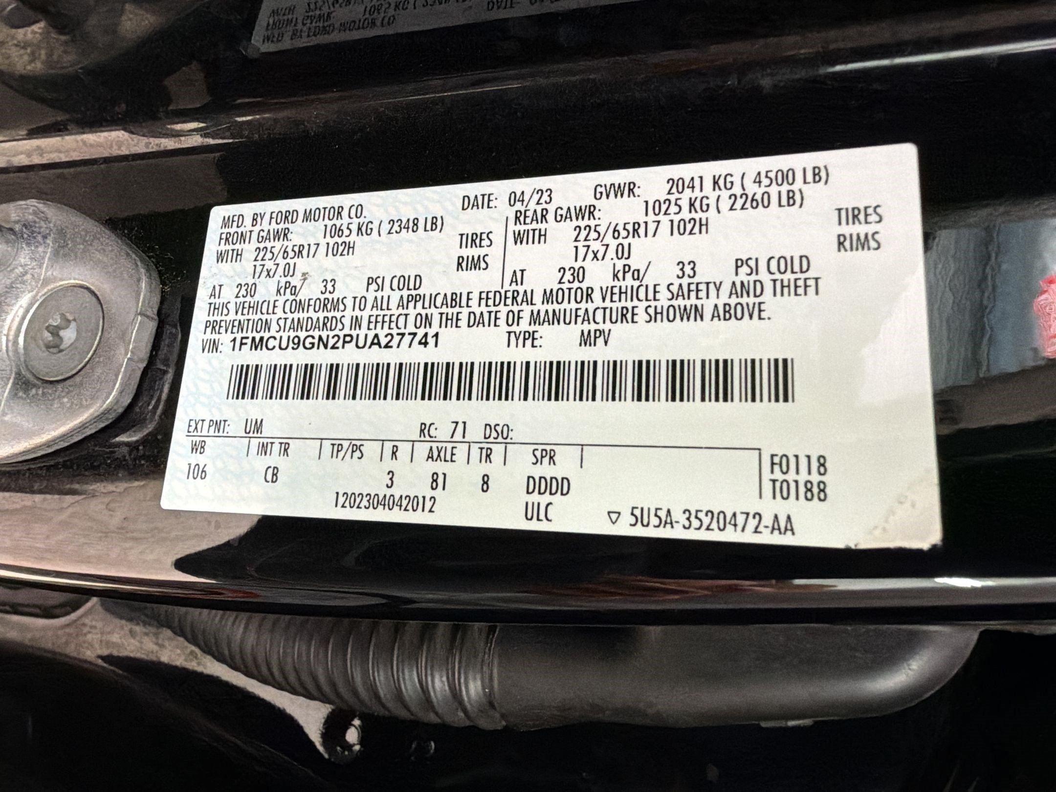 Certified 2023 Ford Escape Active AWD/4WD image 26