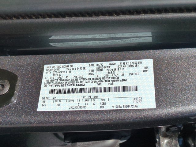 Certified 2022 Ford F150 Lariat w/ Trailer Tow Package AWD/4WD image 36