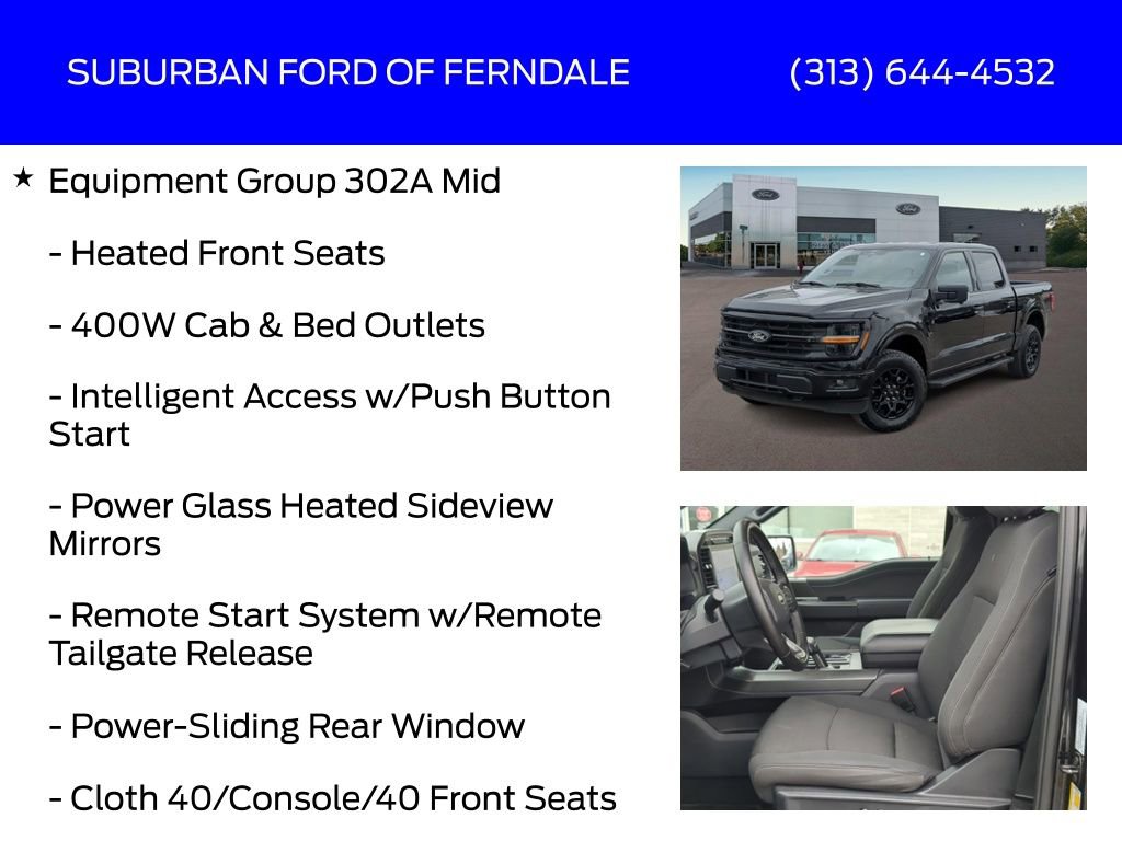 Certified 2024 Ford F150 XLT w/ Equipment Group 302A MID image 13