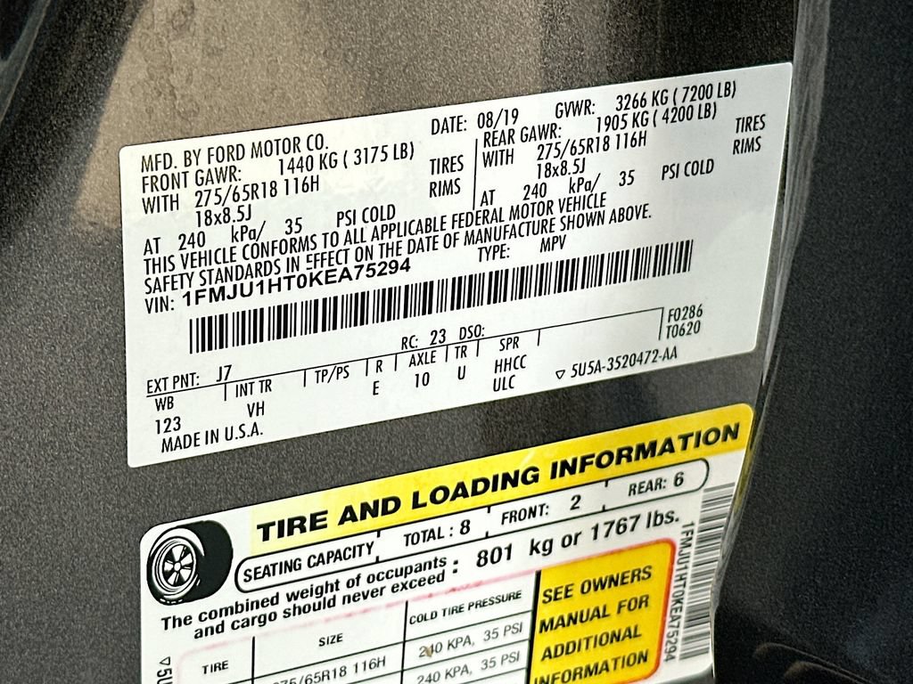 Certified 2019 Ford Expedition XLT w/ Equipment Group 201A RWD image 27