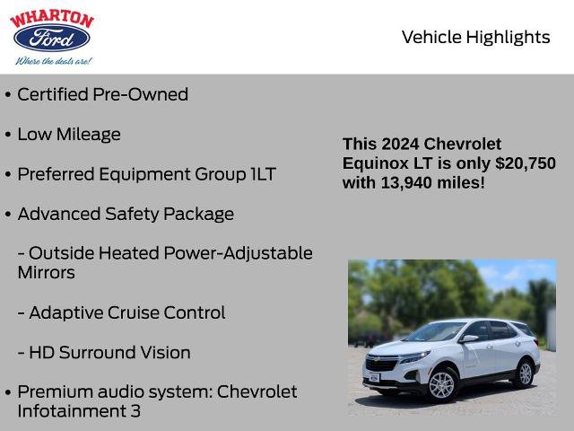 Used 2024 Chevrolet Equinox LT w/ LPO, Cargo Package AWD/4WD image 5