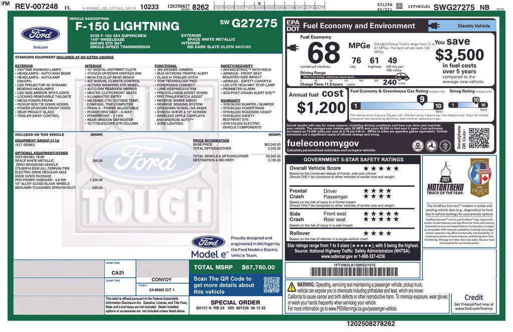Certified 2025 Ford F150 Lightning XLT image 8
