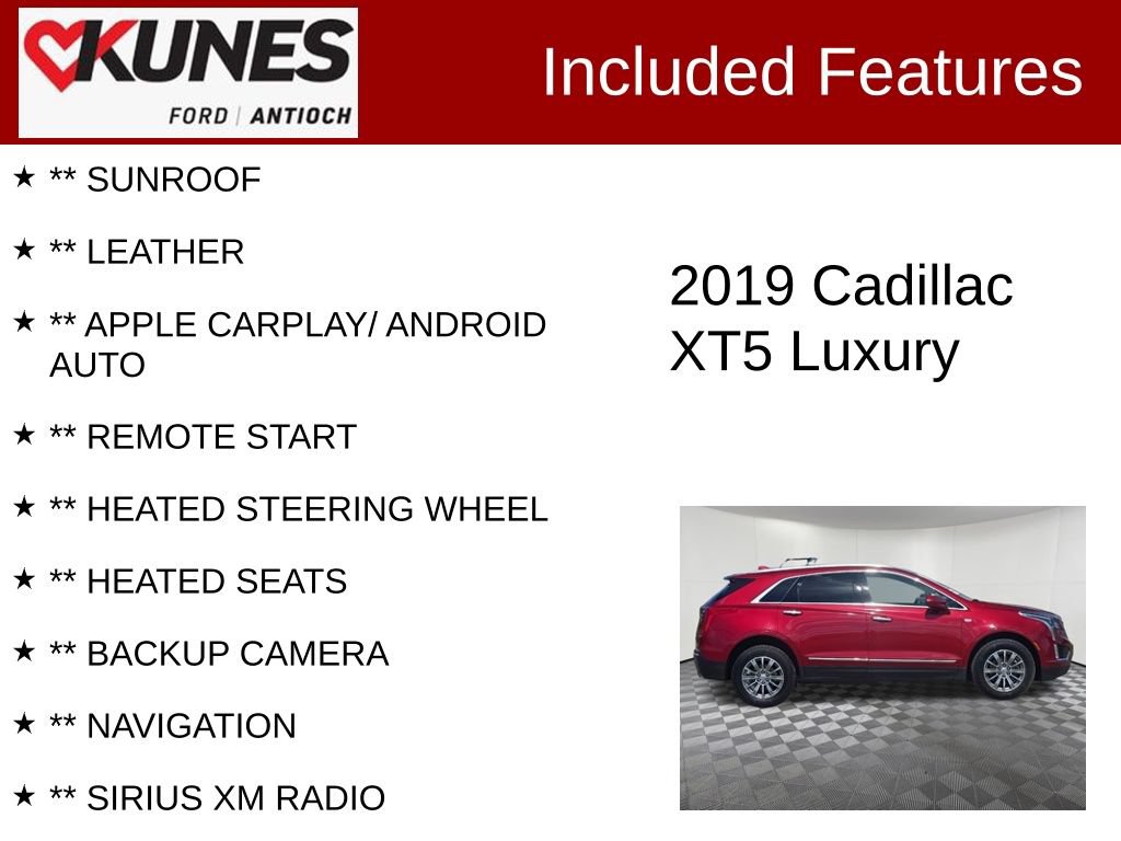 Used 2019 Cadillac XT5 Luxury AWD/4WD image 3