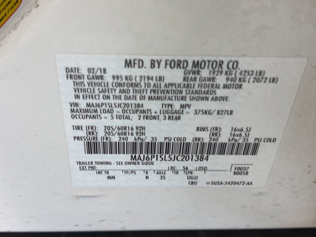 Certified 2018 Ford EcoSport S AWD/4WD image 9