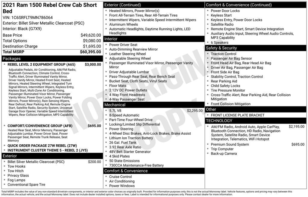 Used 2021 RAM 1500 Rebel w/ Rebel Level 2 Equipment Group image 9