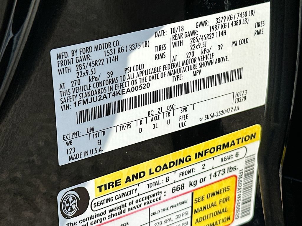 Certified 2019 Ford Expedition Limited w/ Equipment Group 302A AWD/4WD image 27