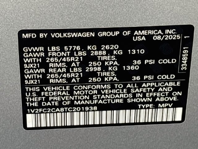 Used 2026 Volkswagen Atlas Cross Sport SEL Premium R-Line AWD/4WD image 33