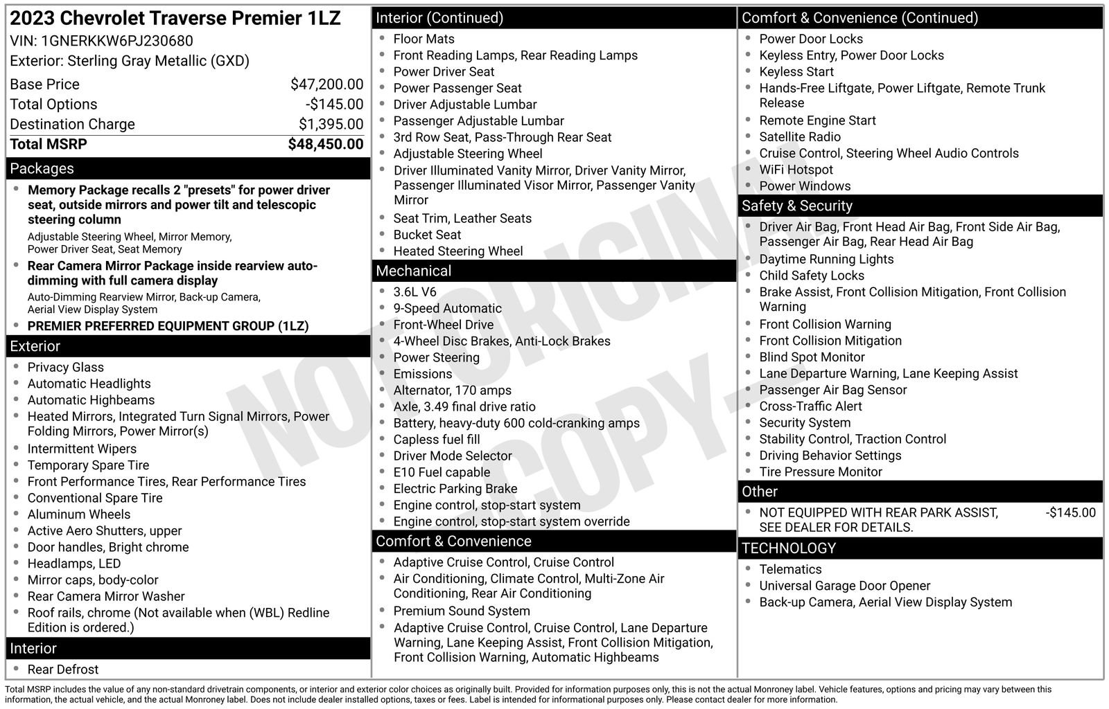 Used 2023 Chevrolet Traverse Premier FWD image 15