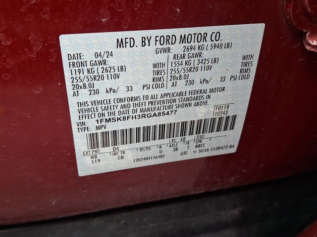 Certified 2024 Ford Explorer Limited w/ Limited Technology Package AWD/4WD image 30