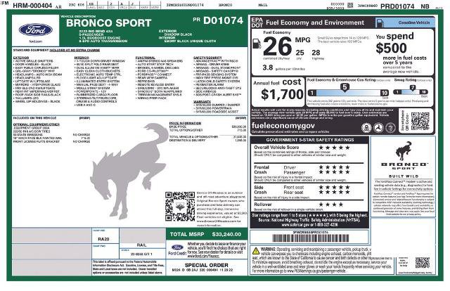 Certified 2023 Ford Bronco Sport Big Bend AWD/4WD image 6