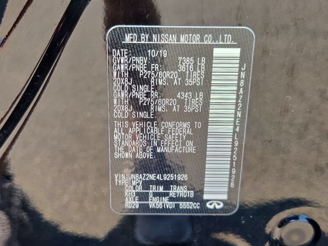 Used 2020 INFINITI QX80 Luxe w/ Proassist Package AWD/4WD image 36
