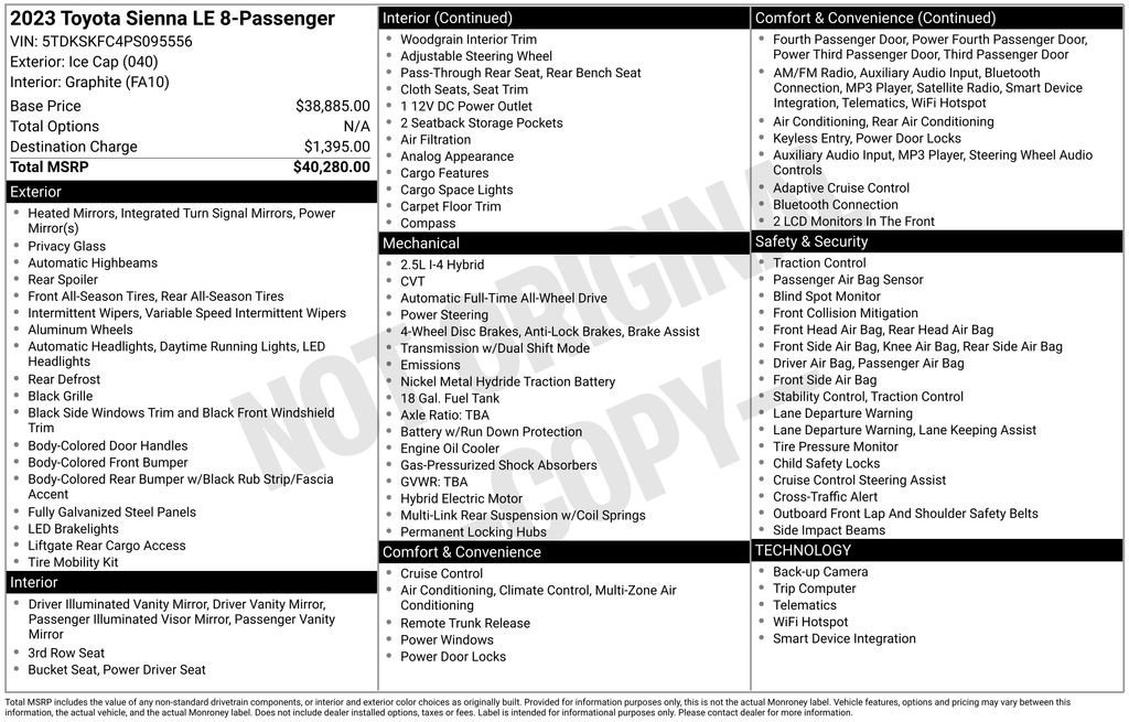 Used 2023 Toyota Sienna LE image 24