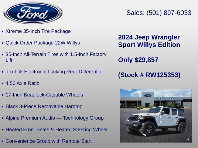 Used 2024 Jeep Wrangler Unlimited Sport AWD/4WD image 12