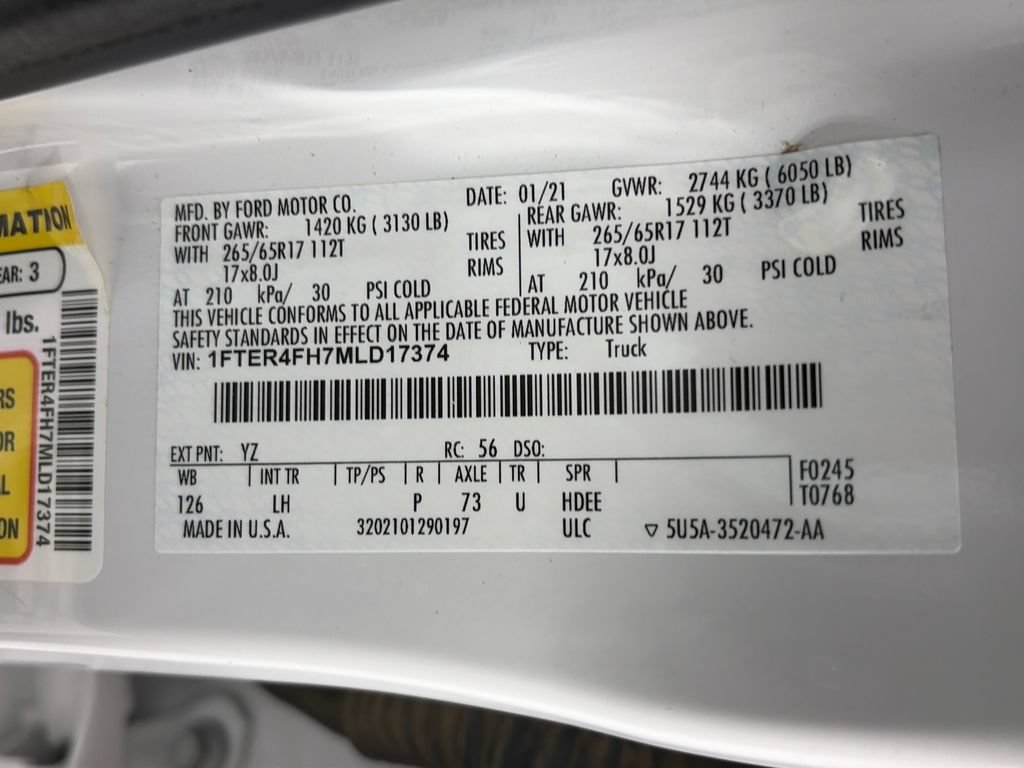 Certified 2021 Ford Ranger XLT w/ Equipment Group 302A High AWD/4WD image 9