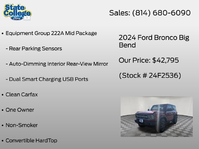 Certified 2024 Ford Bronco Big Bend AWD/4WD image 12