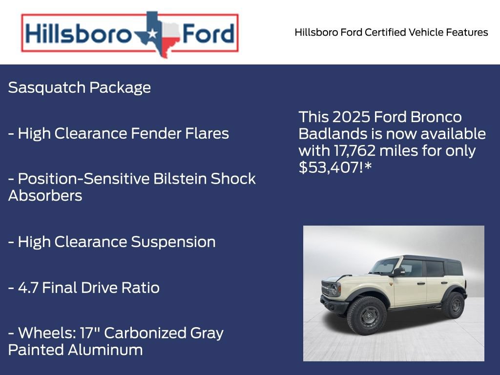 Certified 2025 Ford Bronco Badlands AWD/4WD image 17
