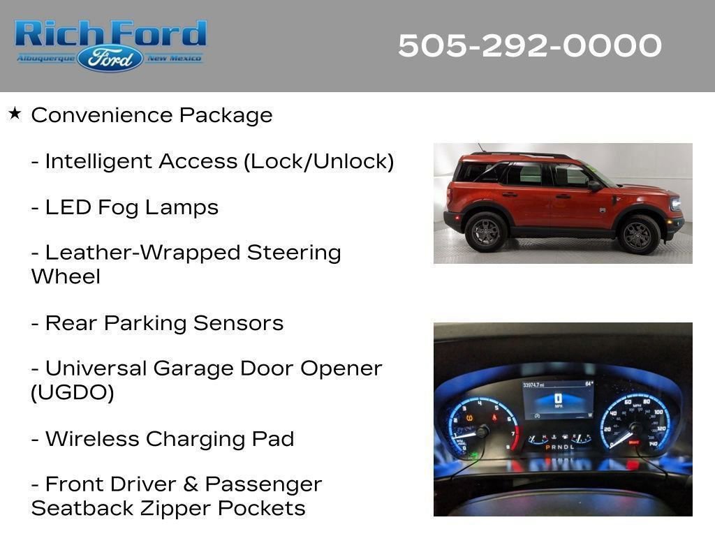 Certified 2022 Ford Bronco Sport Big Bend w/ Convenience Package AWD/4WD image 32