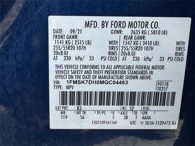 Certified 2021 Ford Explorer XLT w/ Equipment Group 202A image 36
