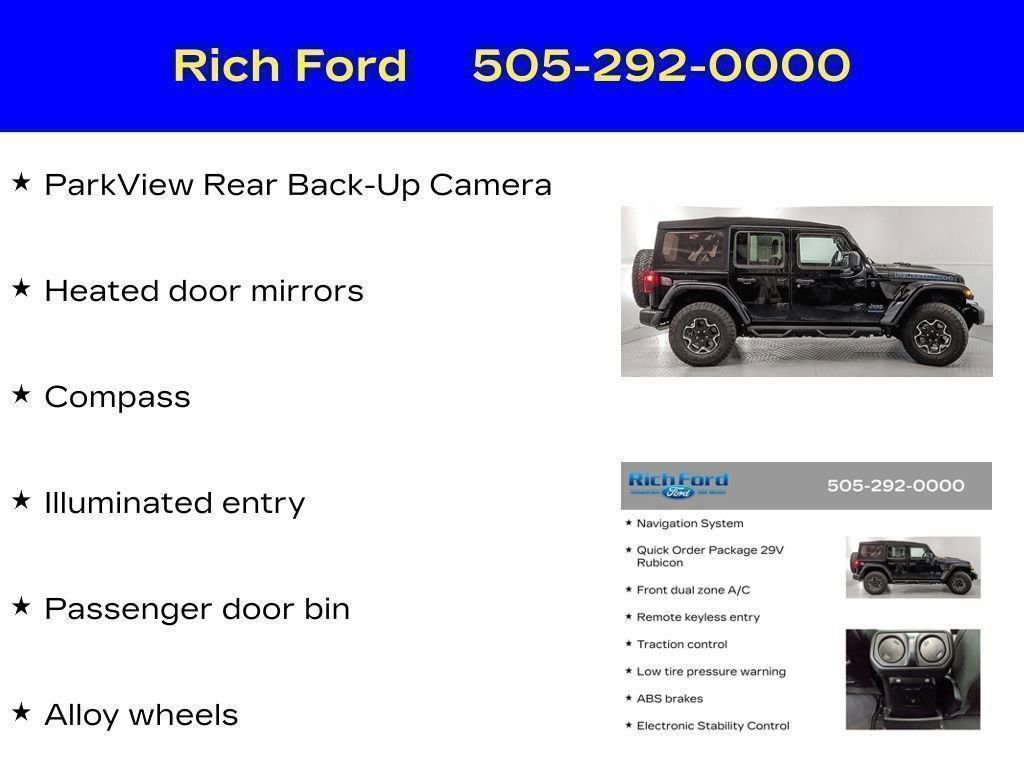 Used 2023 Jeep Wrangler Unlimited Rubicon 4xe AWD/4WD image 46