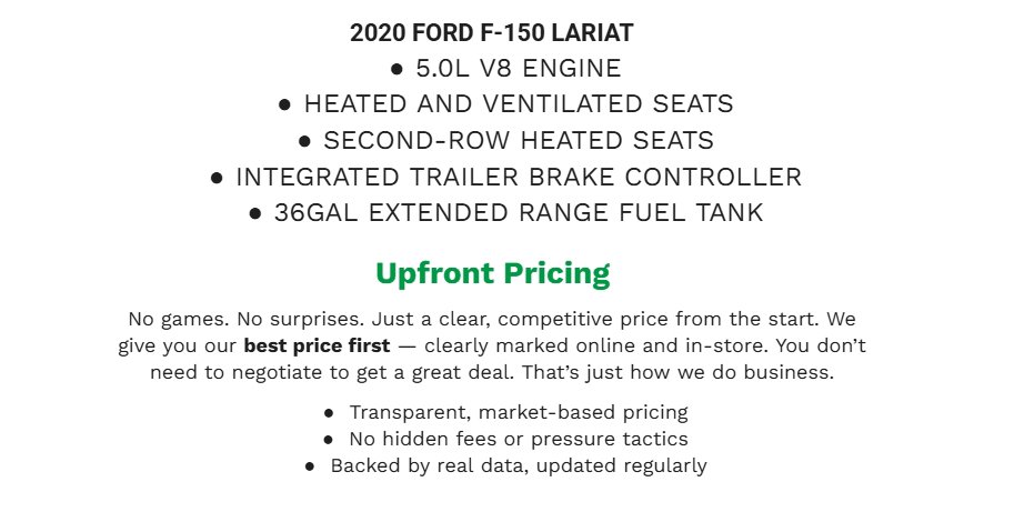 Certified 2020 Ford F150 Lariat w/ Equipment Group 502A Luxury AWD/4WD image 2