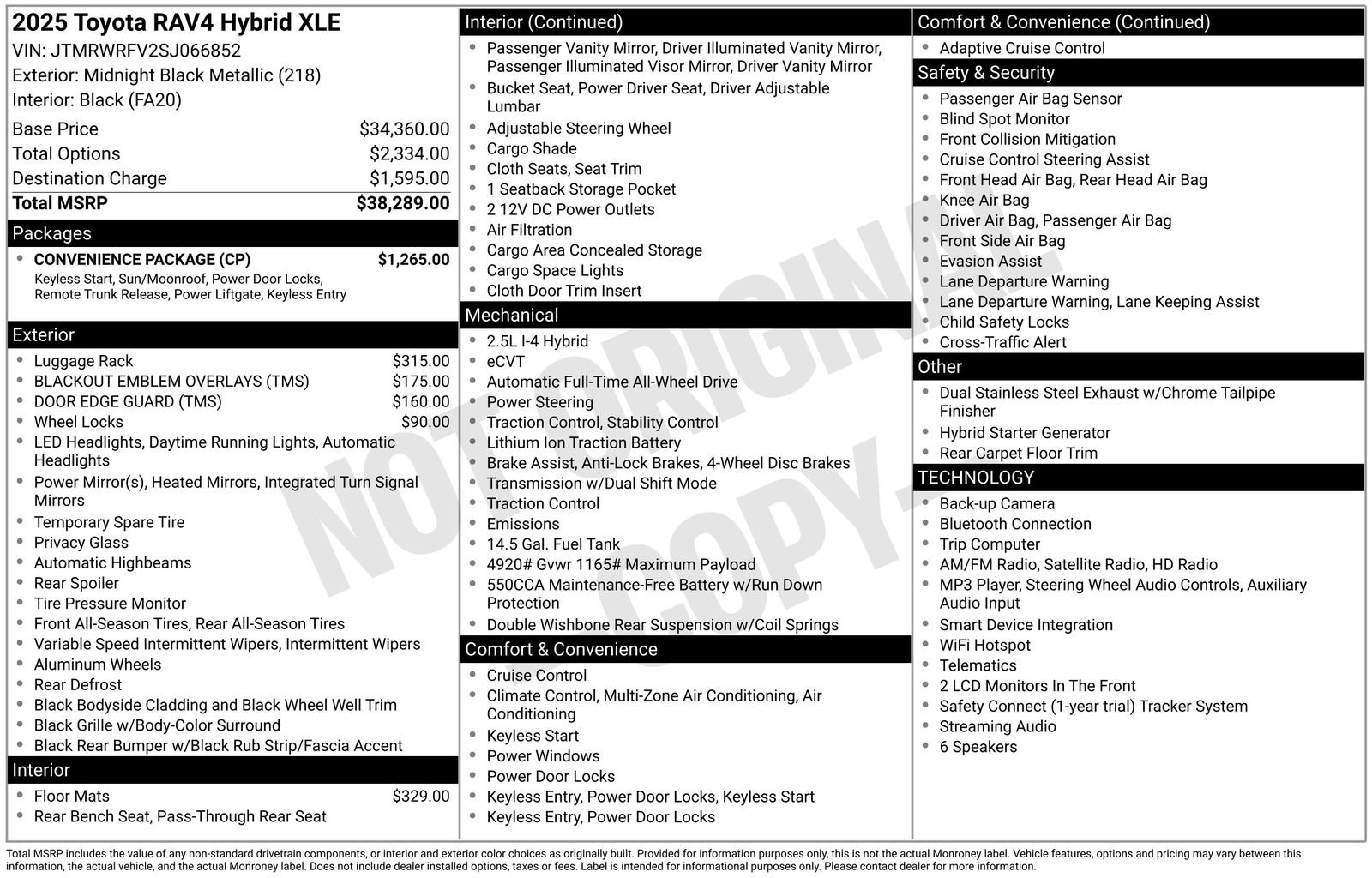 Used 2025 Toyota RAV4 XLE w/ Convenience Package AWD/4WD image 33