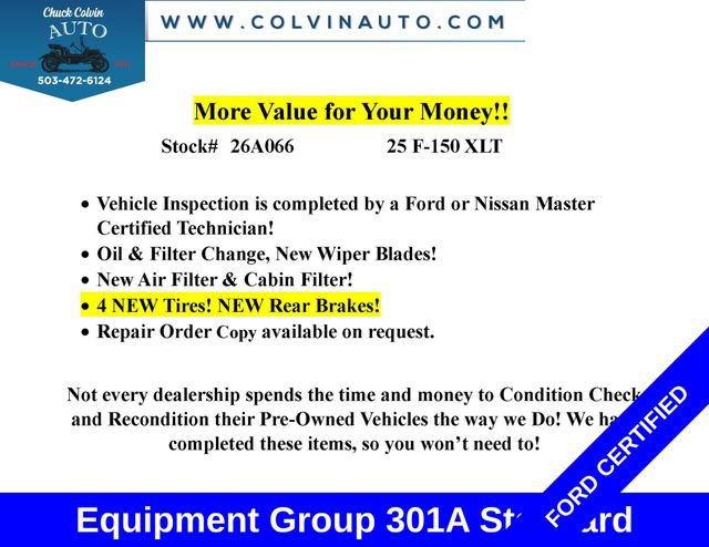 Certified 2025 Ford F150 XLT w/ Equipment Group 301A Standard AWD/4WD image 2
