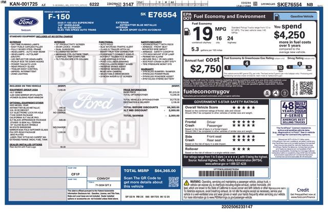 Certified 2025 Ford F150 XLT w/ Equipment Group 302A MID AWD/4WD image 21