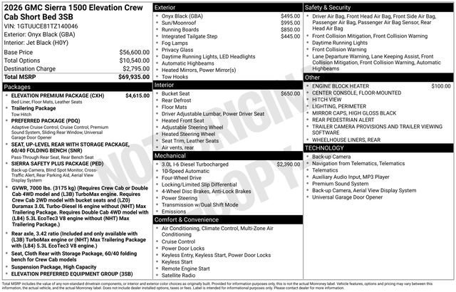 Used 2026 GMC Sierra 1500 Elevation w/ Elevation Premium Package image 52