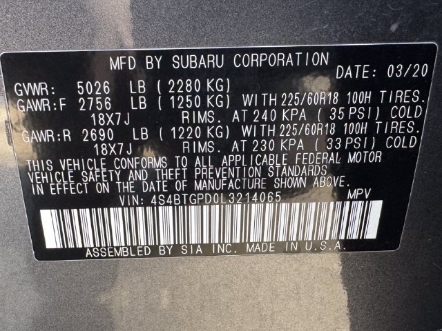 Used 2020 Subaru Outback Touring XT AWD/4WD image 30