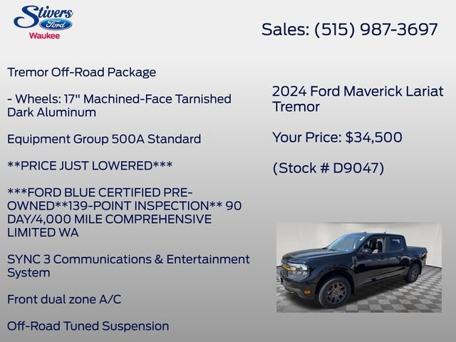 Certified 2024 Ford Maverick Tremor w/ Tremor Off-Road Package AWD/4WD image 22