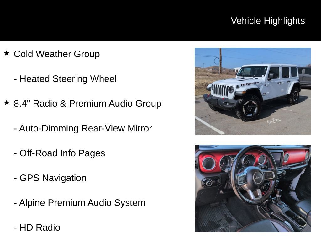 Used 2021 Jeep Wrangler Unlimited Rubicon w/ Uconnect 4C Nav & Sound Group image 11