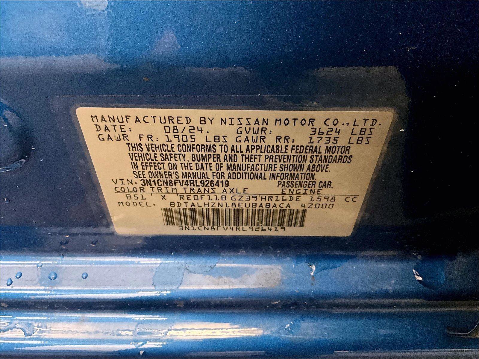 Used 2024 Nissan Versa SR w/ Trunk Package FWD image 32