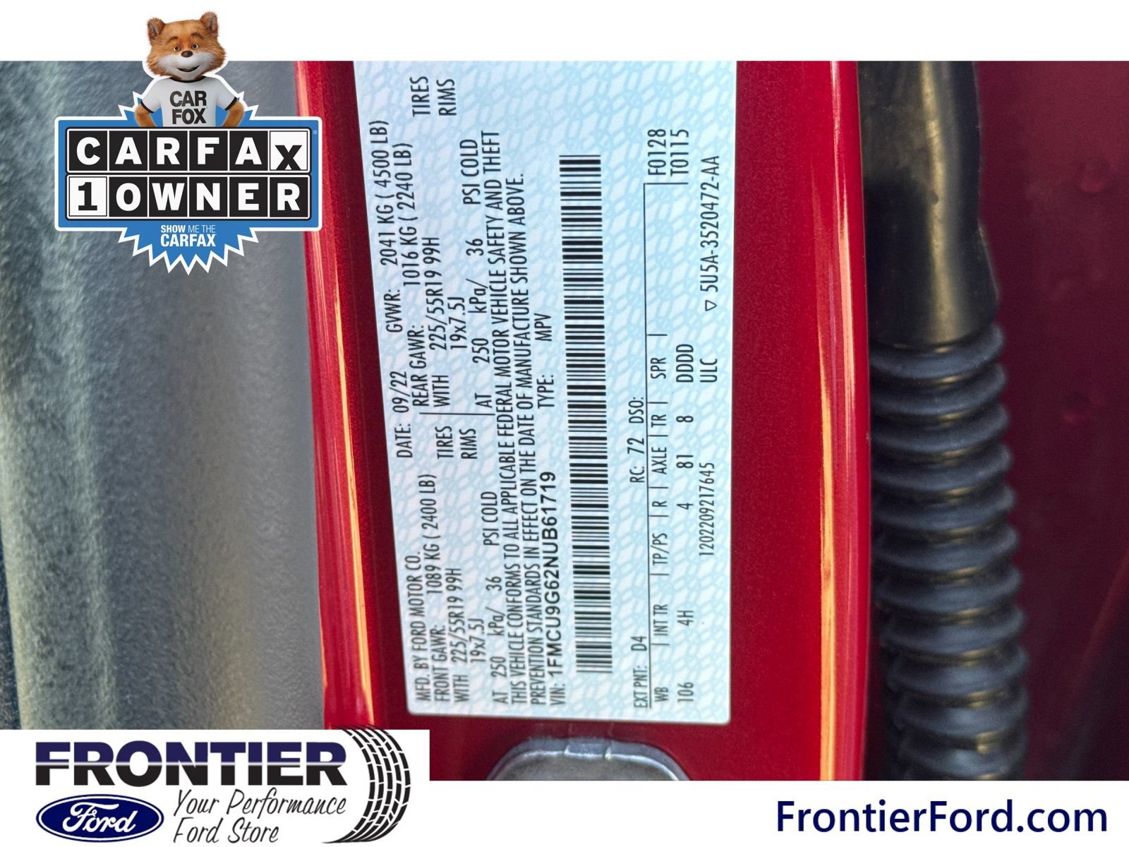 Certified 2022 Ford Escape SE w/ SE Sport Appearance Package AWD/4WD image 29