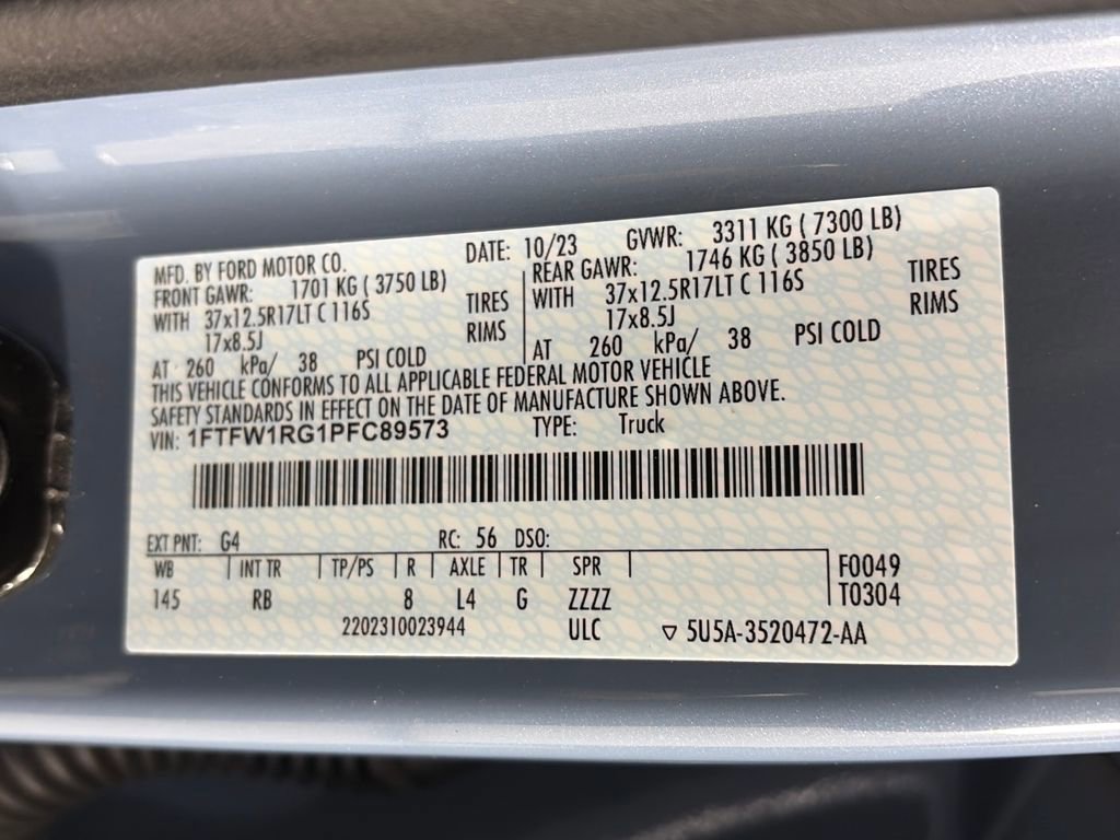 Certified 2023 Ford F150 Raptor w/ Raptor 37 Performance Package image 9