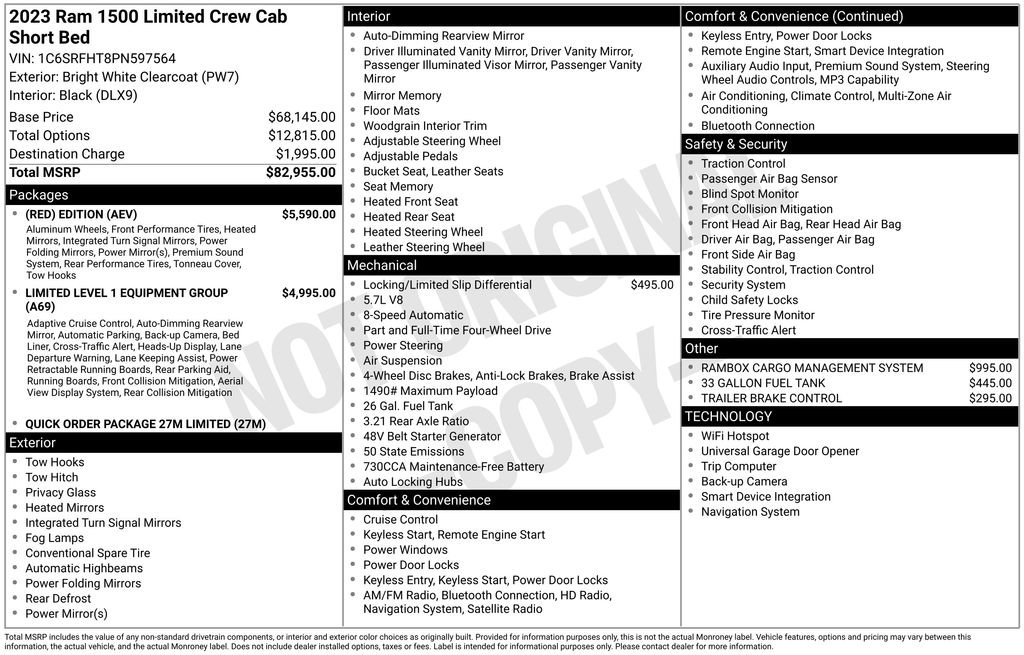 Used 2023 RAM 1500 Limited w/ (RED) Edition AWD/4WD image 36