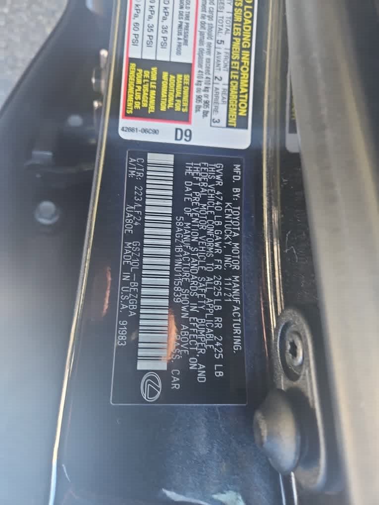 Used 2022 Lexus ES 350 F Sport image 20