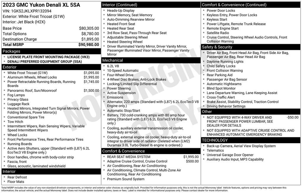 Used 2023 GMC Yukon XL Denali AWD/4WD image 3