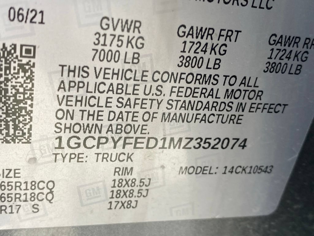 Used 2021 Chevrolet Silverado 1500 LT Trail Boss w/ Convenience Package II AWD/4WD image 31