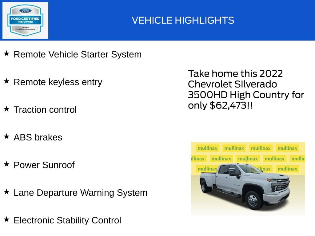 Used 2022 Chevrolet Silverado 3500 High Country AWD/4WD image 19