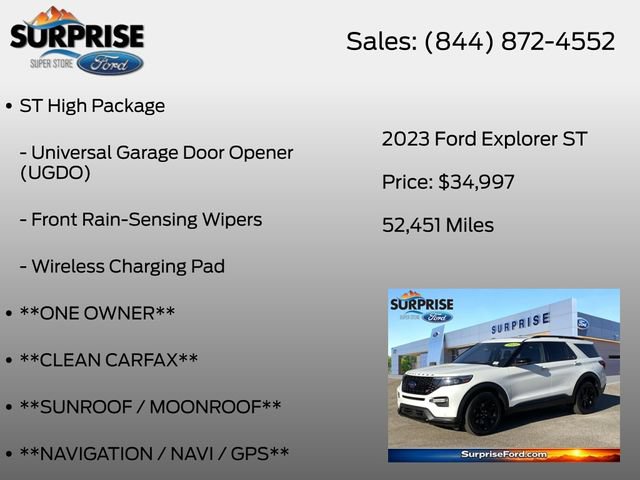 Certified 2023 Ford Explorer ST w/ Equipment Group 401A AWD/4WD image 26
