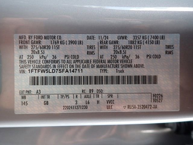 Certified 2025 Ford F150 Lariat w/ Equipment Group 501A Mid image 23