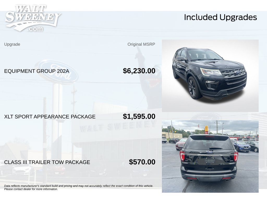 Certified 2019 Ford Explorer XLT w/ Equipment Group 202A AWD/4WD image 12