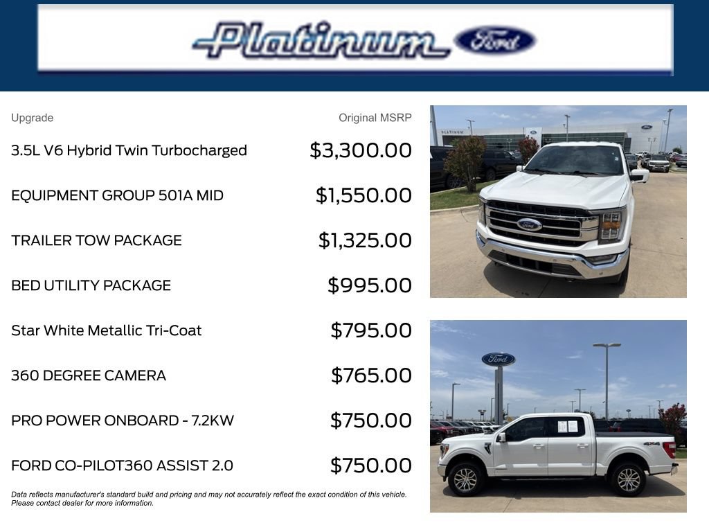 Certified 2022 Ford F150 Lariat w/ Equipment Group 501A Mid AWD/4WD image 11
