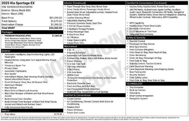 Used 2025 Kia Sportage EX w/ Premium Package AWD/4WD image 2