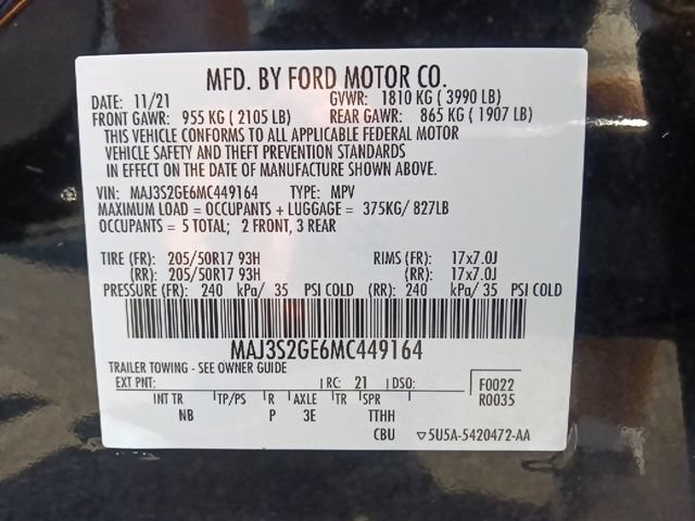Certified 2021 Ford EcoSport SE w/ SE Appearance Package FWD image 36