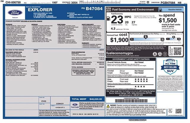 Certified 2023 Ford Explorer XLT w/ Equipment Group 202A AWD/4WD image 24