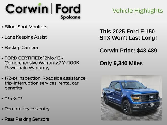 Certified 2025 Ford F150 STX w/ Equipment Group 201A FX4 image 12
