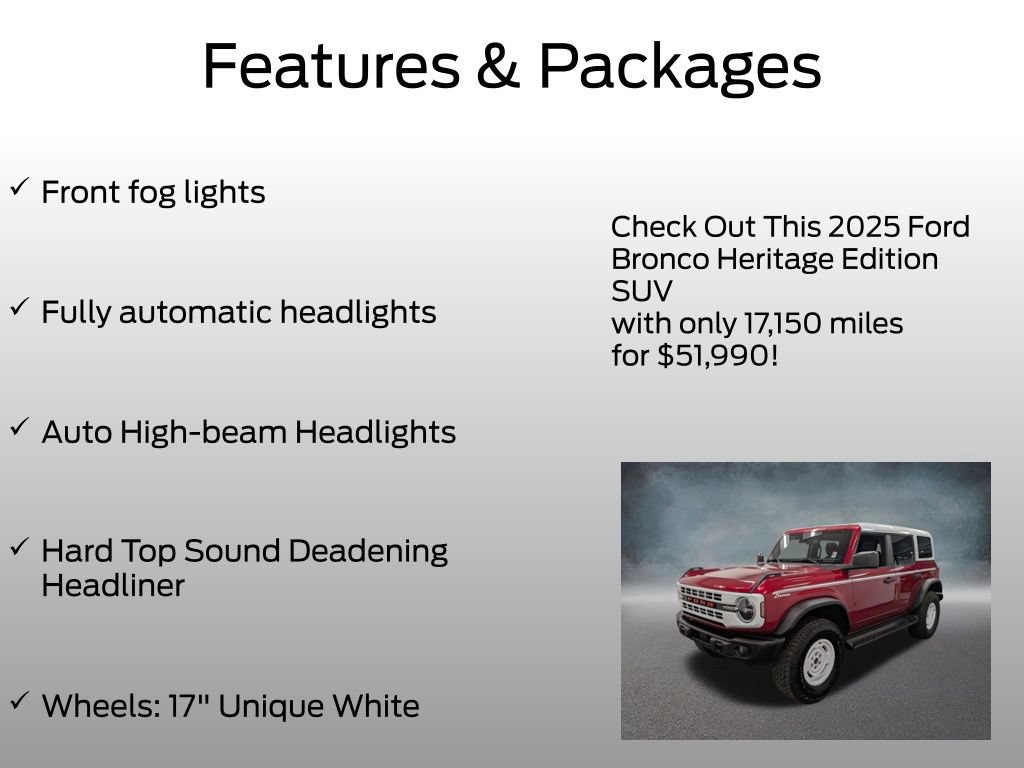 Certified 2025 Ford Bronco Heritage Edition AWD/4WD image 8