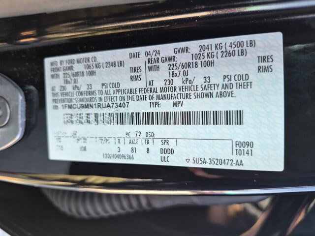 Certified 2024 Ford Escape ST-Line AWD/4WD image 33